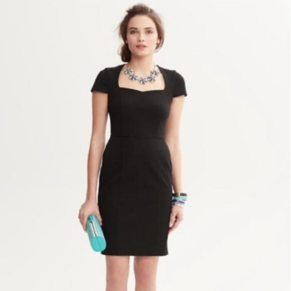 Banana Republic Sloan Fit Cap Sleeve LBD sz.6 - Picture 1 of 2